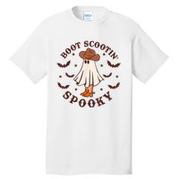 Retro Western Halloween Cute Ghost Funny Boot Scootin Spooky Tall T-Shirt