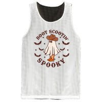 Retro Western Halloween Cute Ghost Funny Boot Scootin Spooky Mesh Reversible Basketball Jersey Tank