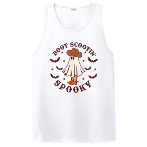 Retro Western Halloween Cute Ghost Funny Boot Scootin Spooky PosiCharge Competitor Tank