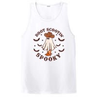 Retro Western Halloween Cute Ghost Funny Boot Scootin Spooky PosiCharge Competitor Tank