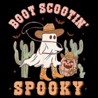 Retro Western Halloween Cow Ghost Boot Scootin Spooky City Backpack
