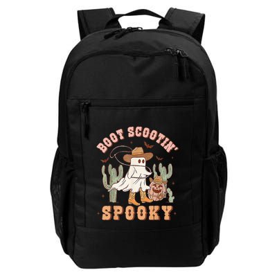 Retro Western Halloween Cow Ghost Boot Scootin Spooky Backpack