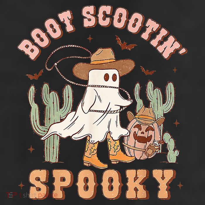 Retro Western Halloween Cow Ghost Boot Scootin Spooky 11oz C Handle Ceramic Mug