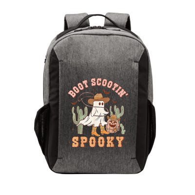 Retro Western Halloween Cow Ghost Boot Scootin Spooky Vector Backpack