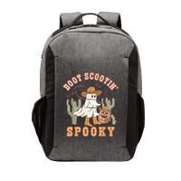 Retro Western Halloween Cow Ghost Boot Scootin Spooky Vector Backpack