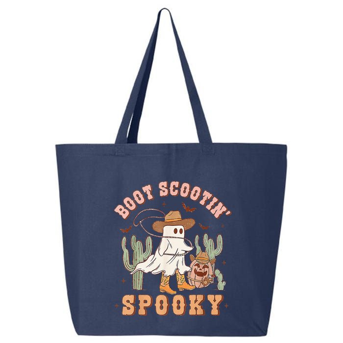 Retro Western Halloween Cow Ghost Boot Scootin Spooky 25L Jumbo Tote