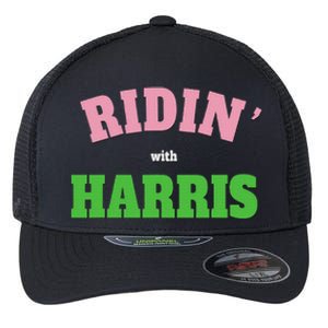 Ridin With Harris Democrat Flexfit Unipanel Trucker Cap