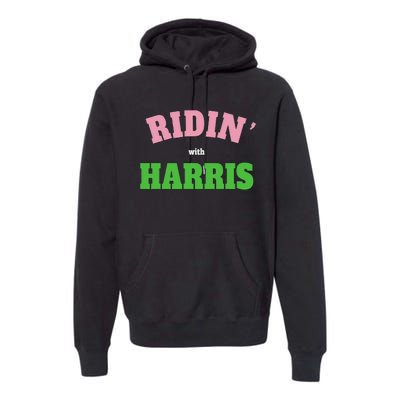 Ridin With Harris Democrat Premium Hoodie