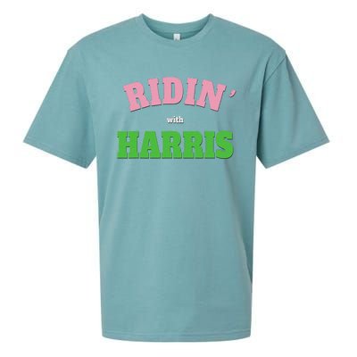 Ridin With Harris Democrat Sueded Cloud Jersey T-Shirt