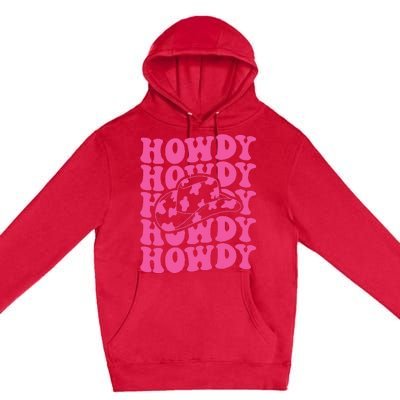 Rodeo White Howdy Western Cowboy Hat Southern Premium Pullover Hoodie