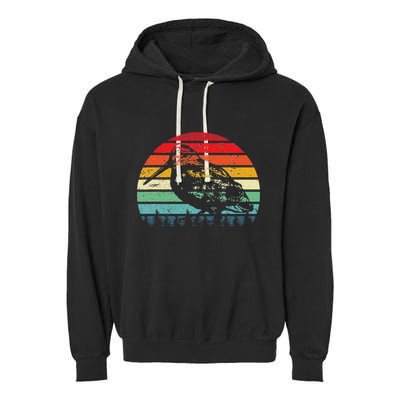 Retro Woodcock Hunter Timberdoodle Bogsucker Hokumpoke Gifts Garment-Dyed Fleece Hoodie