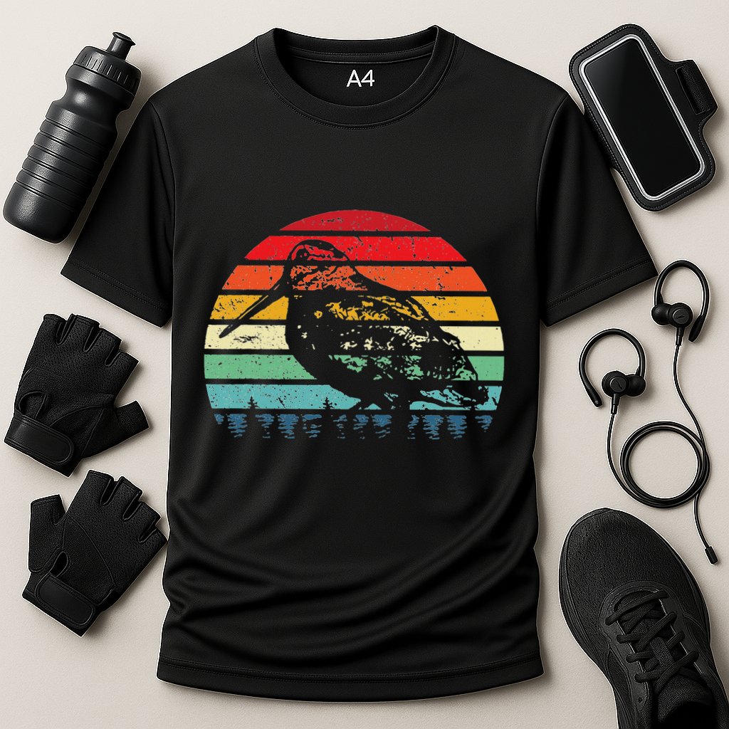 Retro Woodcock Hunter Timberdoodle Bogsucker Hokumpoke Gifts Cooling Performance Crew T-Shirt