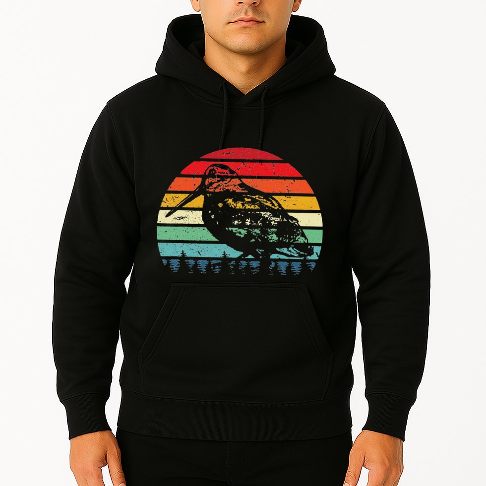 Retro Woodcock Hunter Timberdoodle Bogsucker Hokumpoke Gifts Hoodie