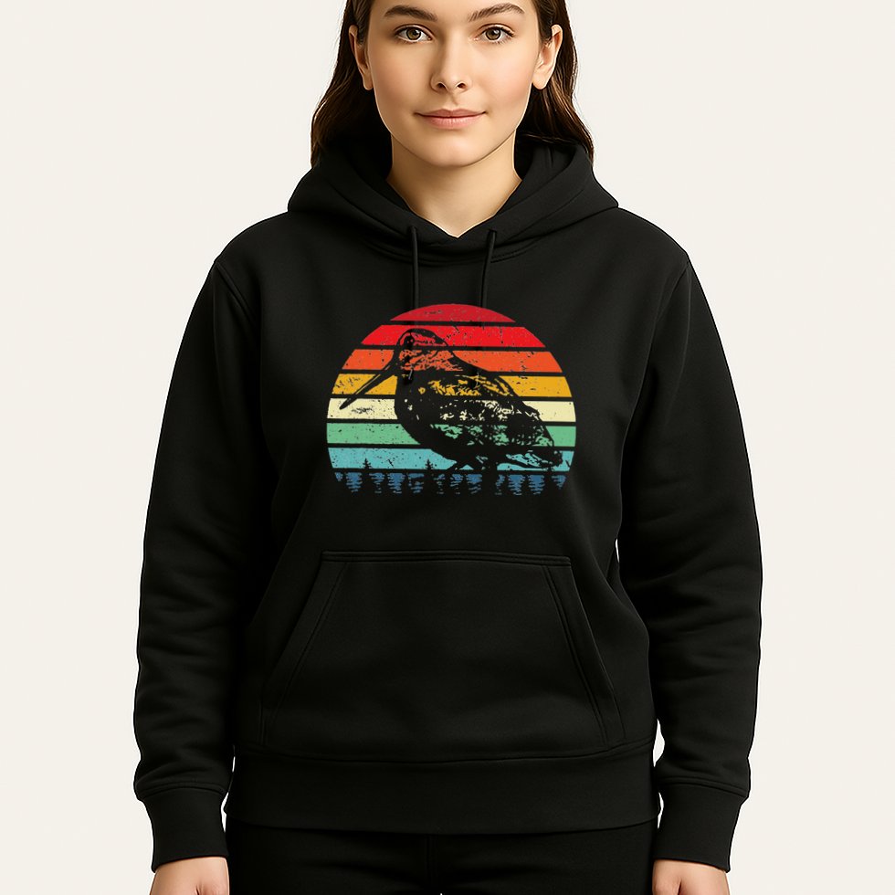 Retro Woodcock Hunter Timberdoodle Bogsucker Hokumpoke Gifts Hoodie