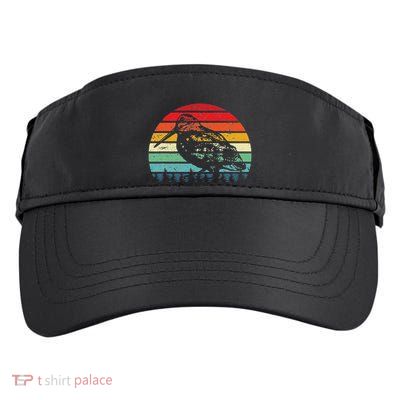 Retro Woodcock Hunter Timberdoodle Bogsucker Hokumpoke Gifts Adult Drive Performance Visor