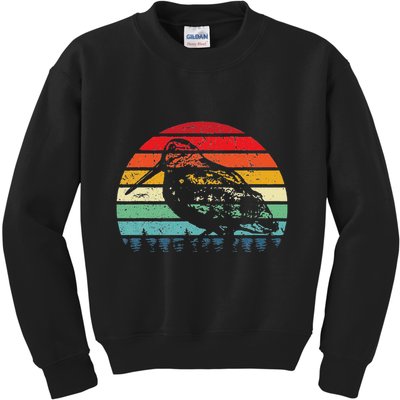 Retro Woodcock Hunter Timberdoodle Bogsucker Hokumpoke Gifts Kids Sweatshirt