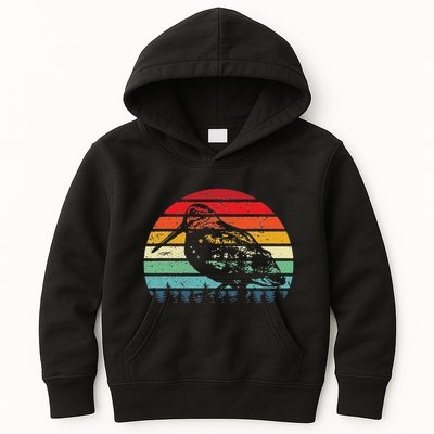Retro Woodcock Hunter Timberdoodle Bogsucker Hokumpoke Gifts Kids Hoodie