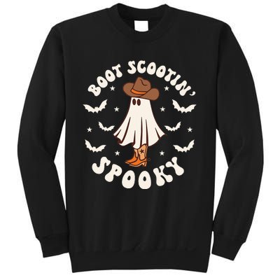 Retro Western Halloween Cute Ghost Funny Boot Scootin Spooky Sweatshirt