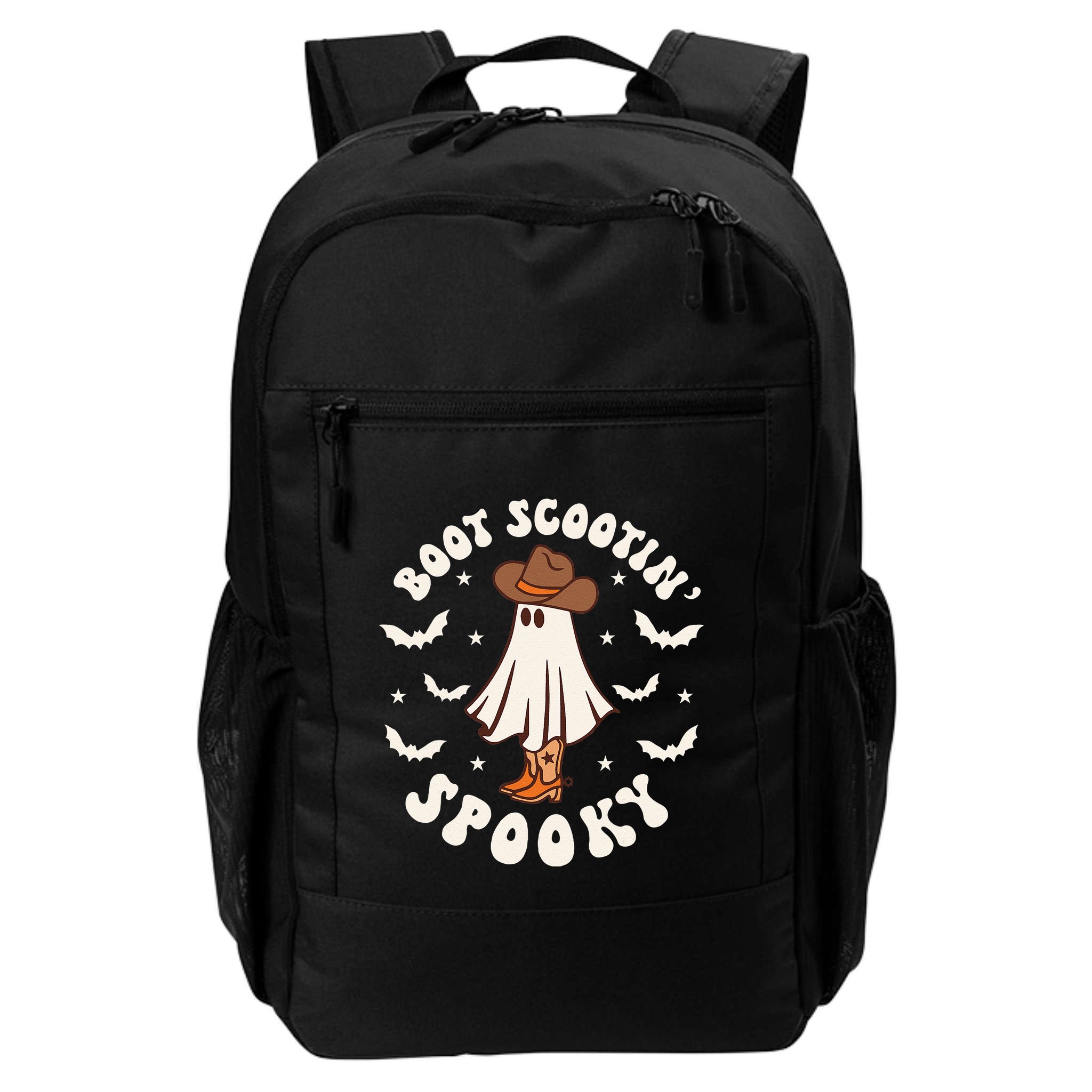 Retro Western Halloween Cute Ghost Funny Boot Scootin Spooky Backpack