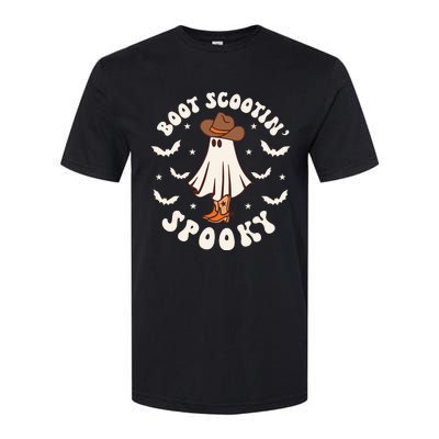 Retro Western Halloween Cute Ghost Funny Boot Scootin Spooky Softstyle CVC T-Shirt