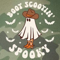 Retro Western Halloween Cute Ghost Funny Boot Scootin Spooky Legacy Tie Dye Trucker Hat