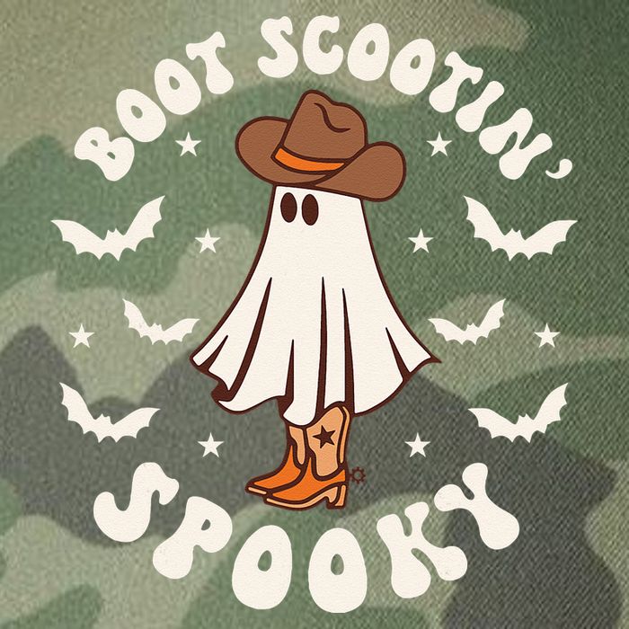 Retro Western Halloween Cute Ghost Funny Boot Scootin Spooky Legacy Tie Dye Trucker Hat