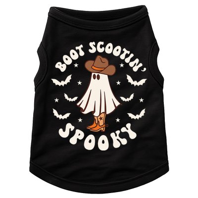 Retro Western Halloween Cute Ghost Funny Boot Scootin Spooky Doggie Tank