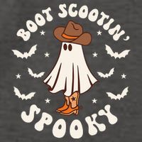 Retro Western Halloween Cute Ghost Funny Boot Scootin Spooky Vector Backpack