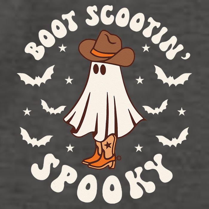 Retro Western Halloween Cute Ghost Funny Boot Scootin Spooky Vector Backpack