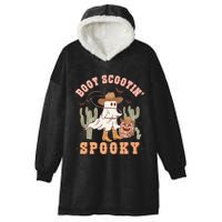 Retro Western Halloween Cowboy Ghost Boot Scootin Spooky Hooded Wearable Blanket