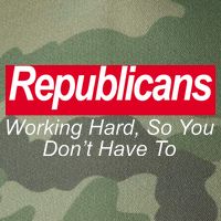 Republicans Working Hard So You Don't Have To Legacy Tie Dye Trucker Hat
