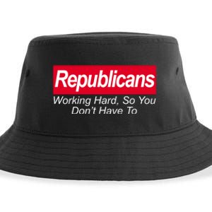 Republicans Working Hard So You Don't Have To Sustainable Bucket Hat