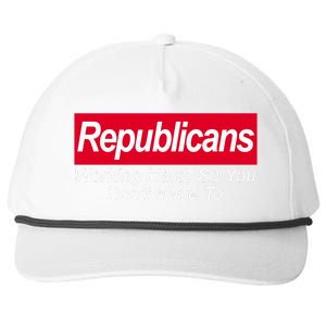 Republicans Working Hard So You Don't Have To Snapback Five-Panel Rope Hat