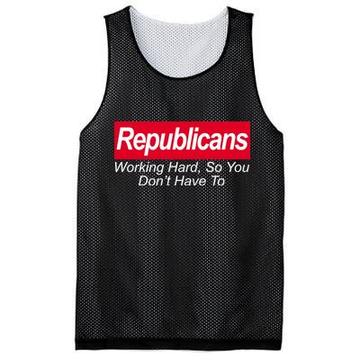 Republicans Working Hard So You Don't Have To Mesh Reversible Basketball Jersey Tank