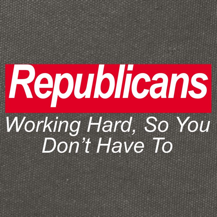 Republicans Working Hard So You Don't Have To Cotton Canvas Backpack