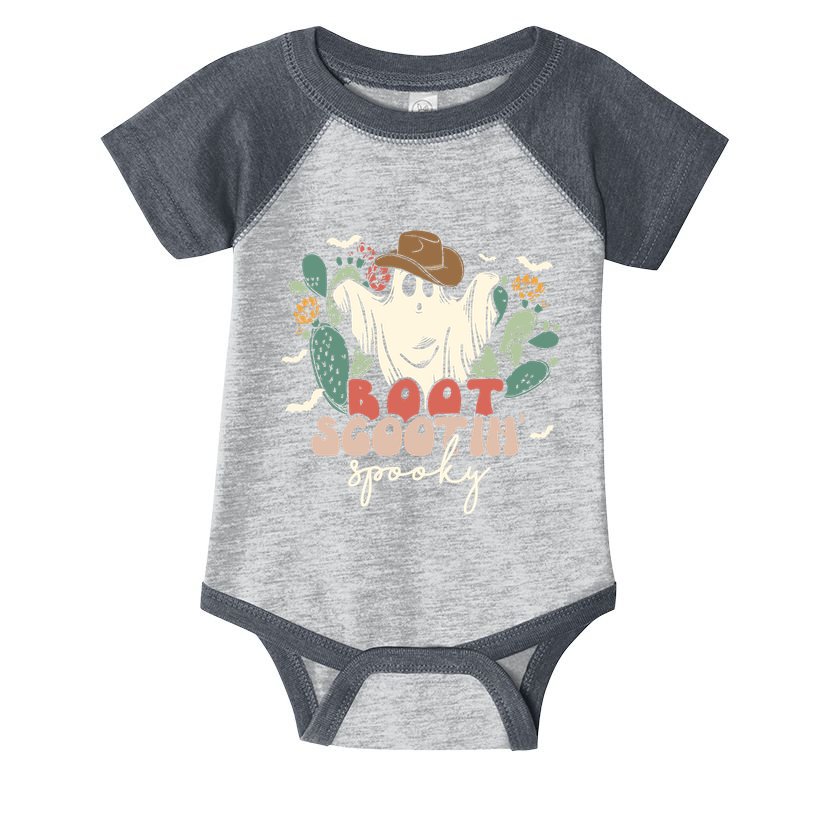 Retro Western Halloween Cowboy Ghost Boot Scootin Spooky Gift Infant Baby Jersey Bodysuit