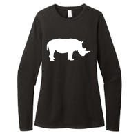 Rhino With Horn Gift Womens CVC Long Sleeve Shirt