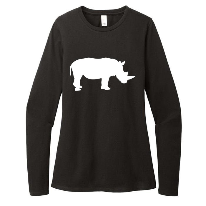 Rhino With Horn Gift Womens CVC Long Sleeve Shirt