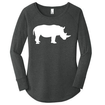 Rhino With Horn Gift Women's Perfect Tri Tunic Long Sleeve Shirt