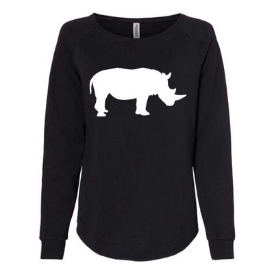 Rhino With Horn Gift Womens California Wash Sweatshirt