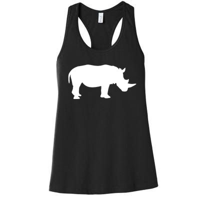 Rhino With Horn Gift Women's Racerback Tank