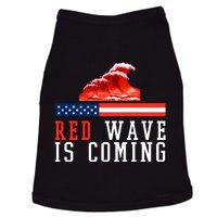 Red Wave Is Coming American Flag Conservative Doggie Tank