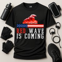 Red Wave Is Coming American Flag Conservative Performance Shirt