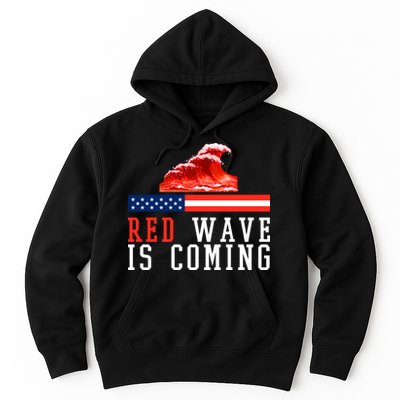 Red Wave Is Coming American Flag Conservative Hoodie