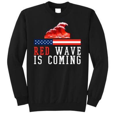 Red Wave Is Coming American Flag Conservative Sweatshirt