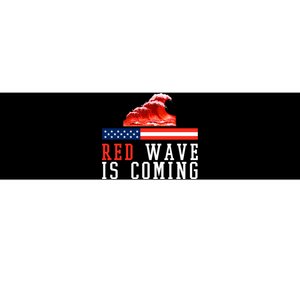 Red Wave Is Coming American Flag Conservative Bumper Sticker