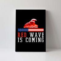 Red Wave Is Coming American Flag Conservative Canvas