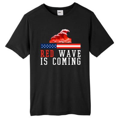 Red Wave Is Coming American Flag Conservative Tall Fusion ChromaSoft Performance T-Shirt