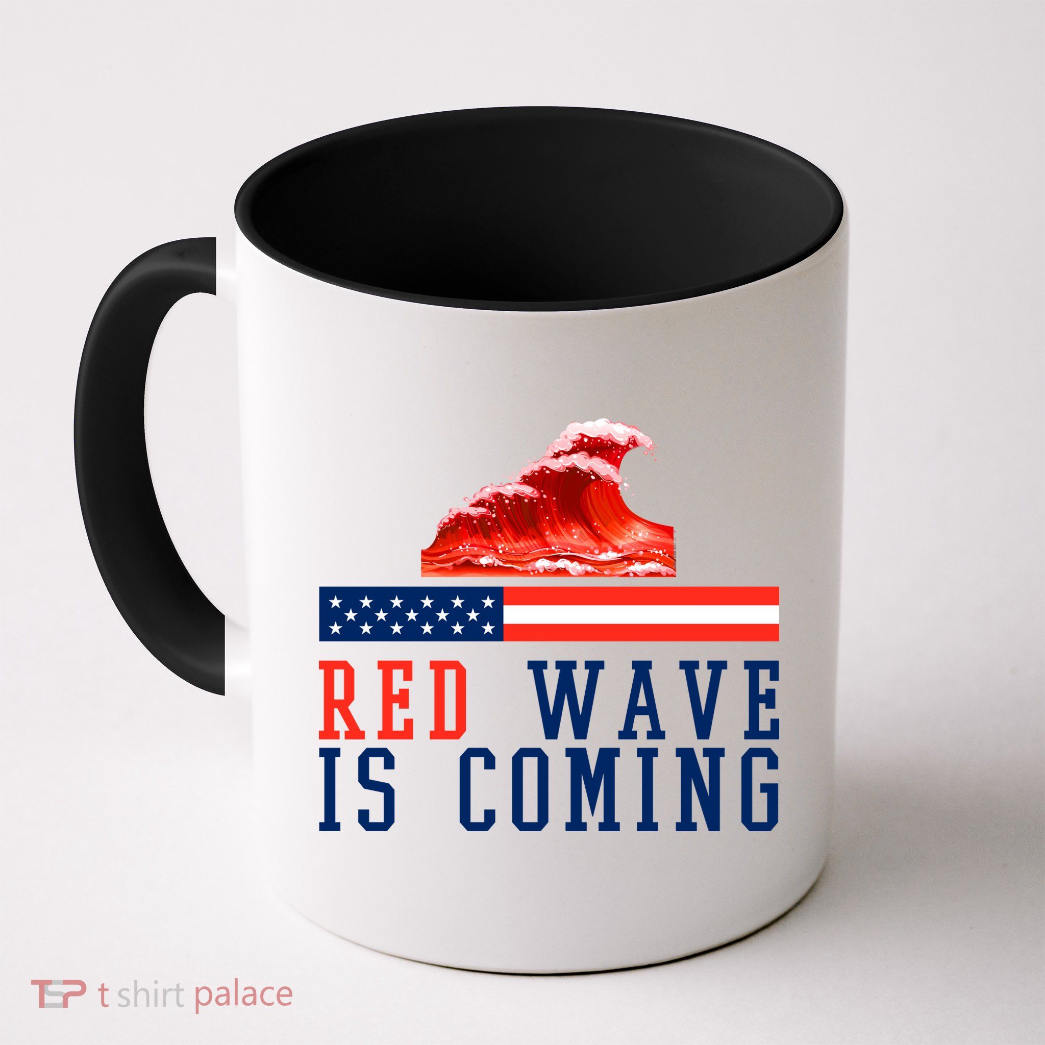 Red Wave Is Coming American Flag Conservative Mug