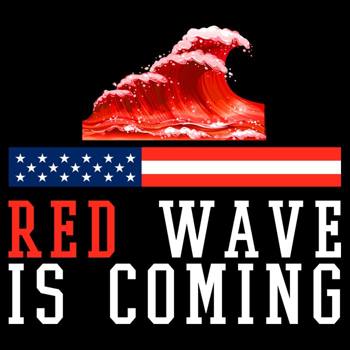 Red Wave Is Coming American Flag Conservative Women's Pullover Hoodie